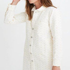 Embroidered Eyelet Denim Shirtdress